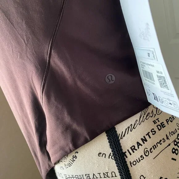 Lululemon Nulu Square Neck Long Sleeve Bodysuit Brown - Sz Large - Picture 10 of 15